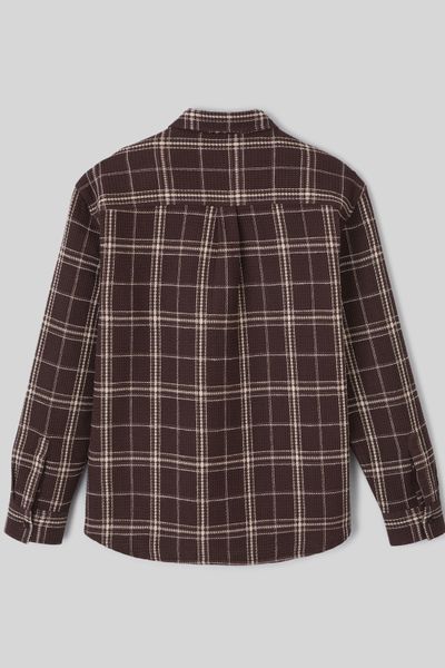 Surchemise waffle à carreaux