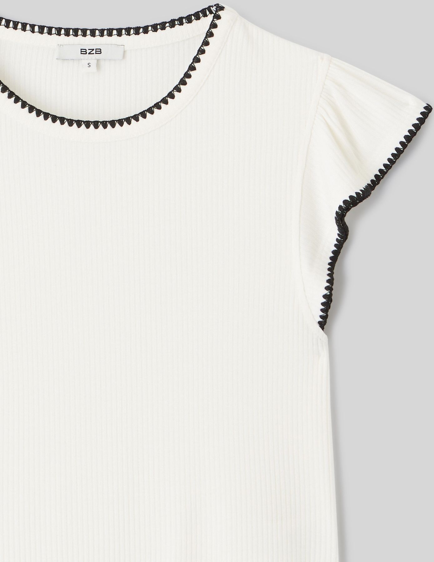 T-shirt surpiqures fantaisie