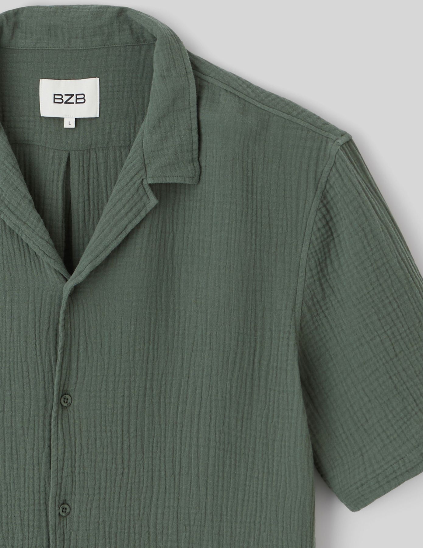 Chemise manches courtes gaze de coton