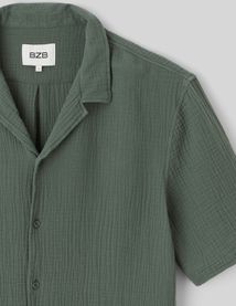 Chemise manches courtes gaze de coton