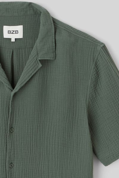 Chemise manches courtes gaze de coton