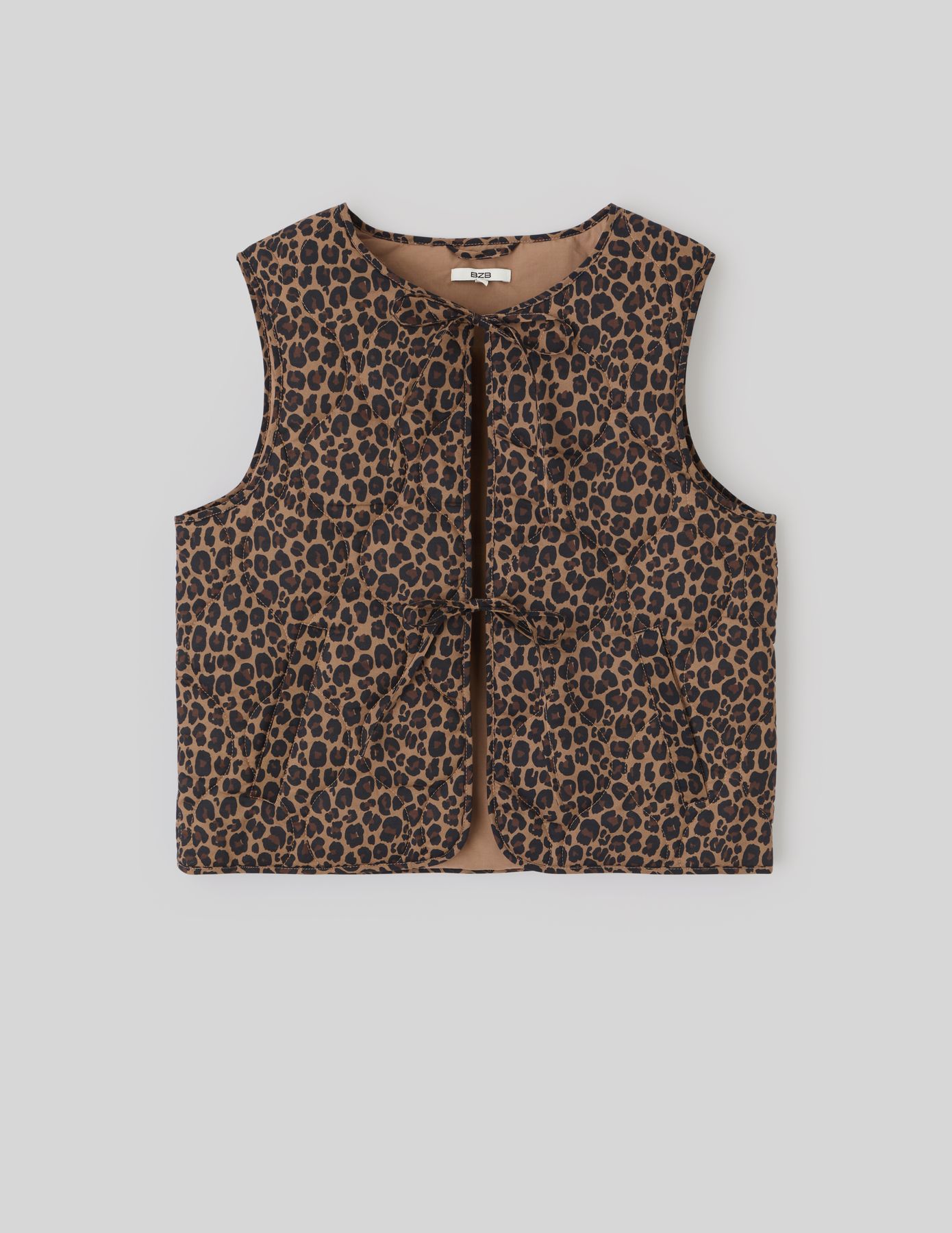 Veste sans manches léopard
