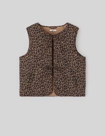 Veste sans manches léopard