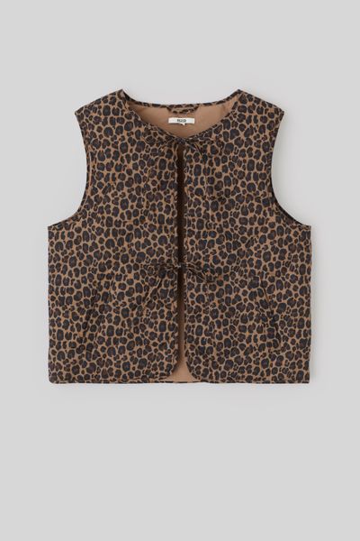 Veste sans manches léopard