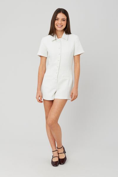 Combinaison short en tweed