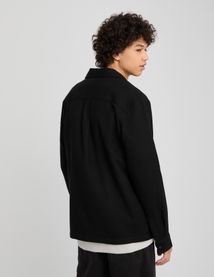 Surchemise unie en jacquard tricot