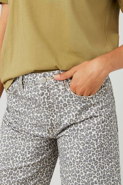 Bermuda léopard en twill