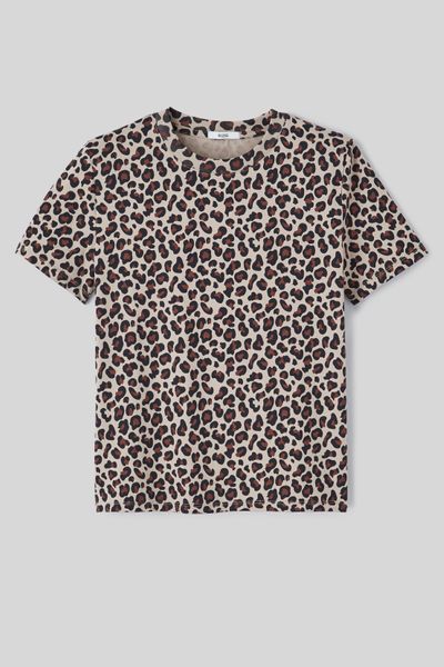 T-shirt imprim&eacute; l&eacute;opard