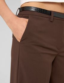 Pantalon droit &agrave; ceinture