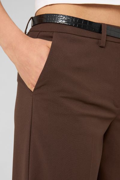 Pantalon droit &agrave; ceinture