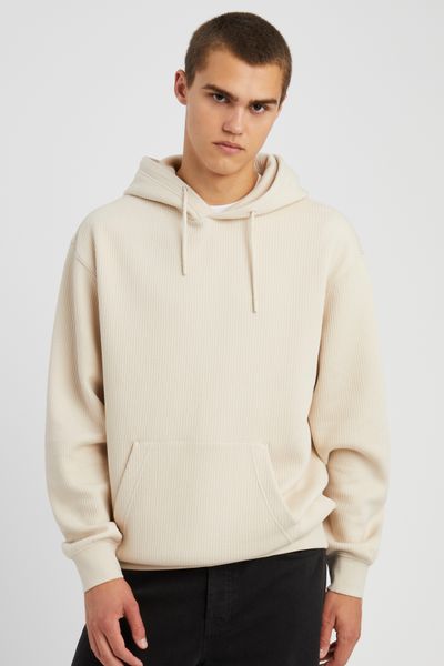 Sweat à capuche cotélé