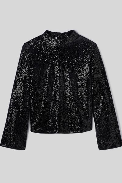 T-shirt dos nu à sequins