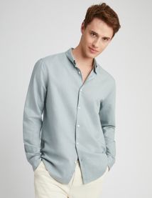 Chemise coton lin unie