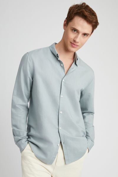 Chemise coton lin unie