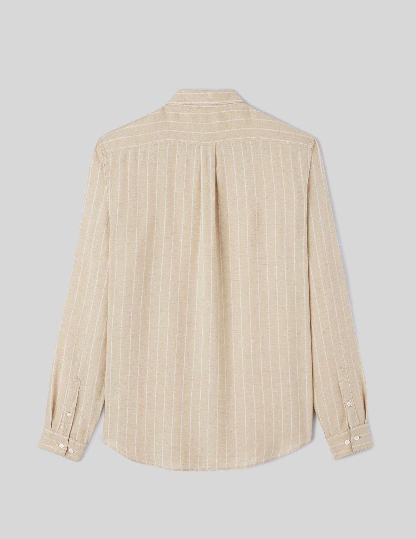 Chemise rayée droite en lin