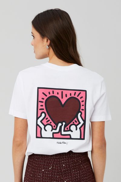 T-shirt collab Keith Haring imprimé devant/dos