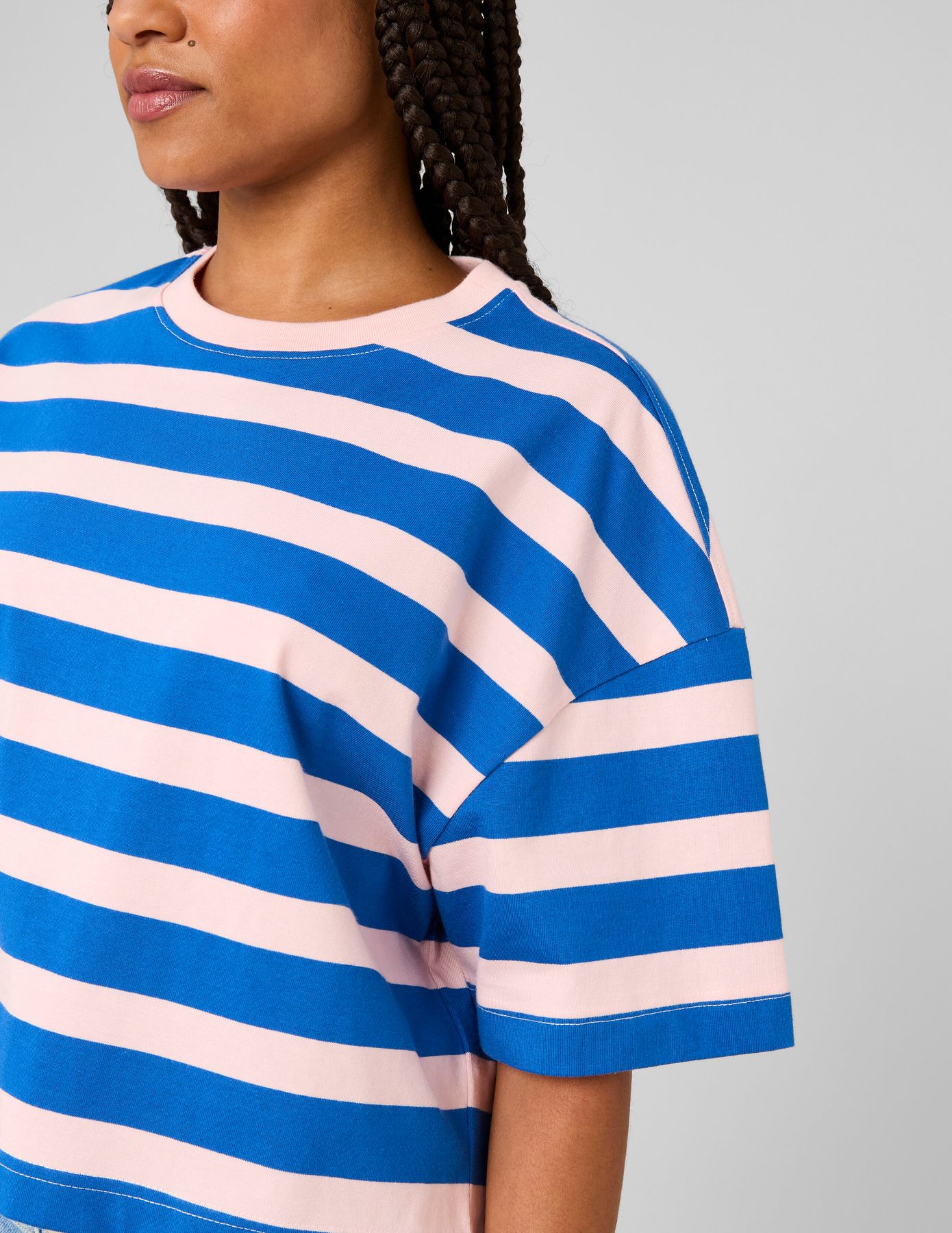 T-shirt boxy ray&eacute;