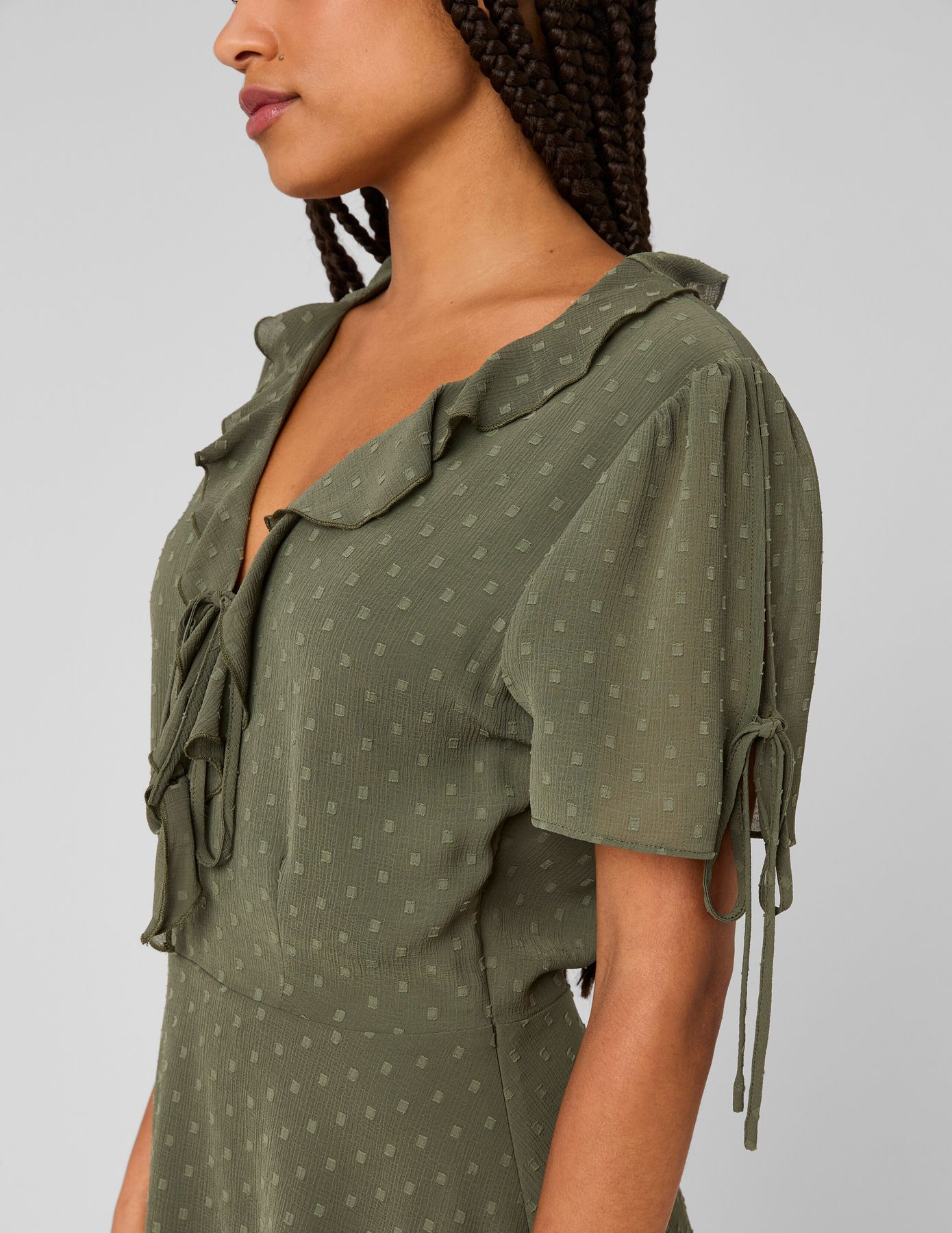 Robe courte en plumetis