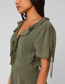 Robe courte en plumetis