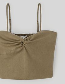 Top bustier en lin