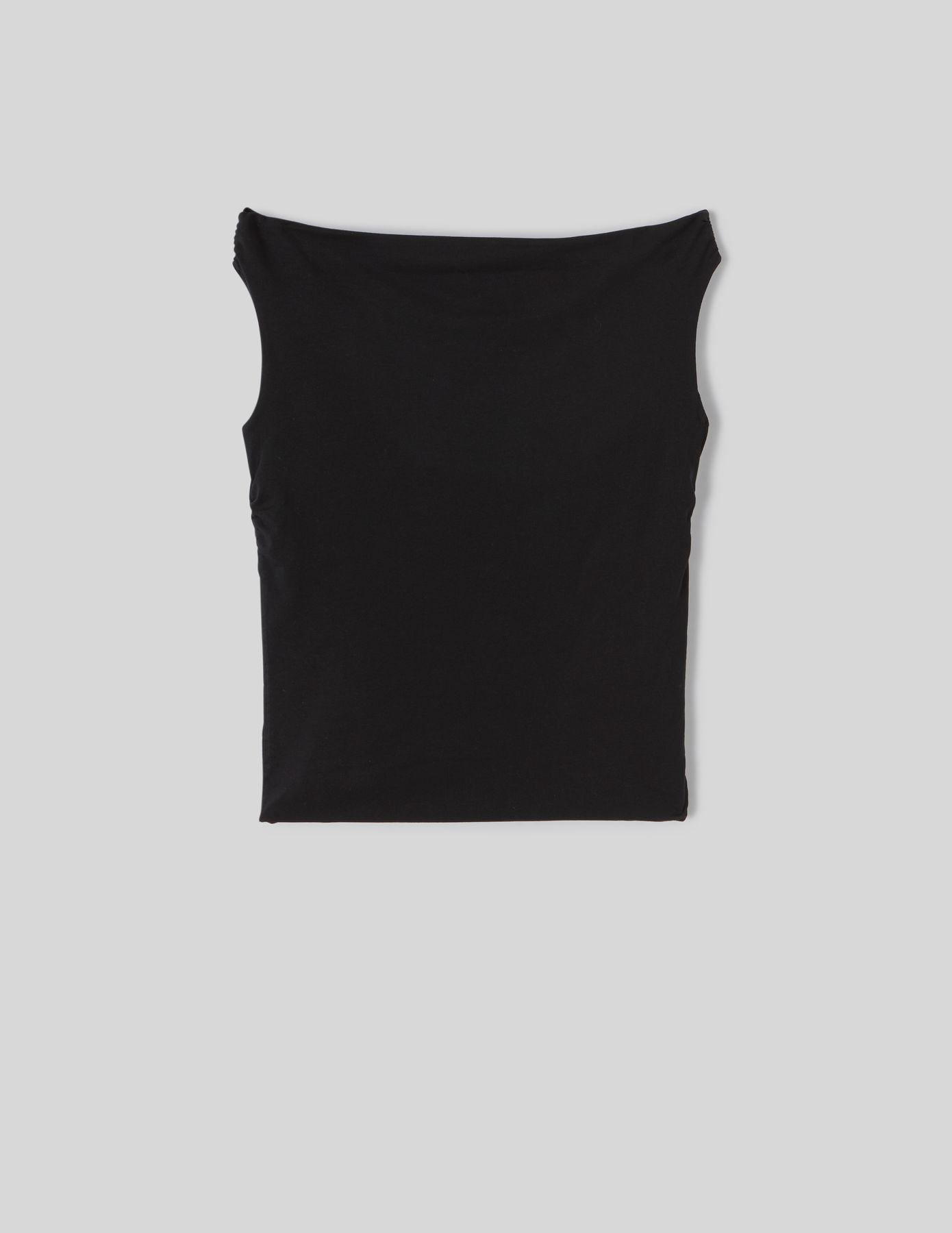 T-shirt à fronces col bardot