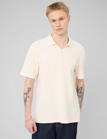 Polo mati&egrave;re gaufr&eacute;e