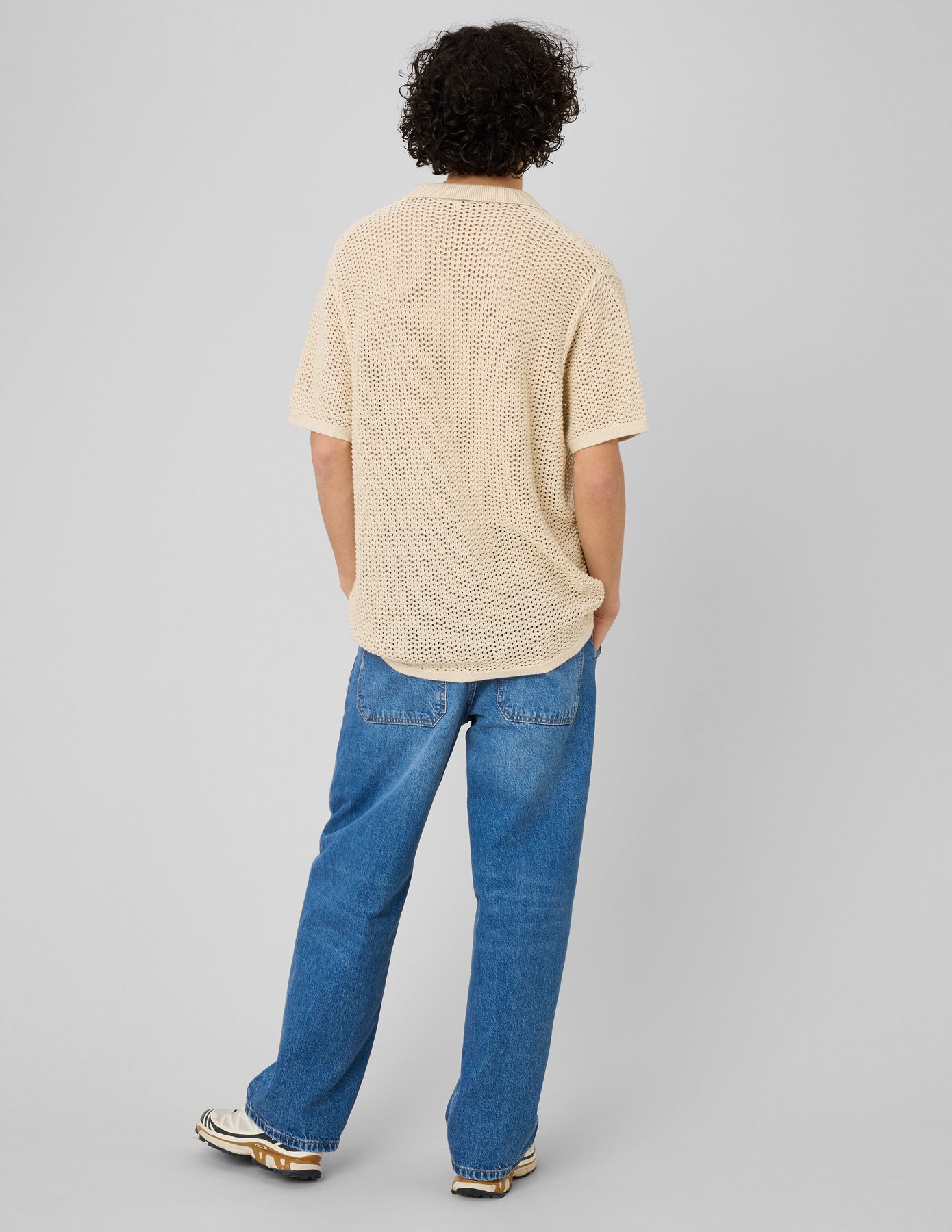 Polo en maille filet