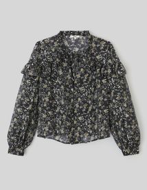 Blouse en voile imprimée