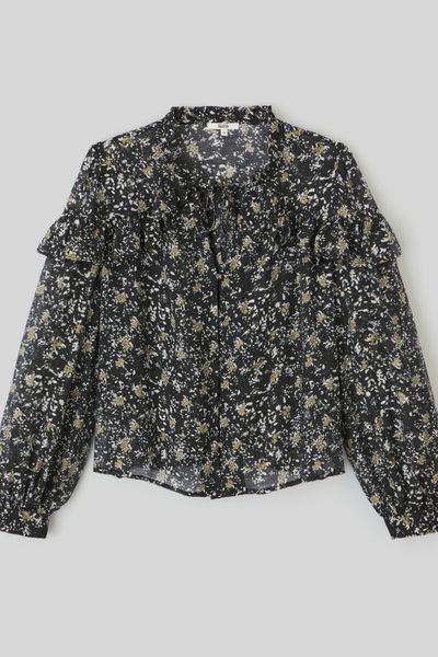 Blouse en voile imprimée