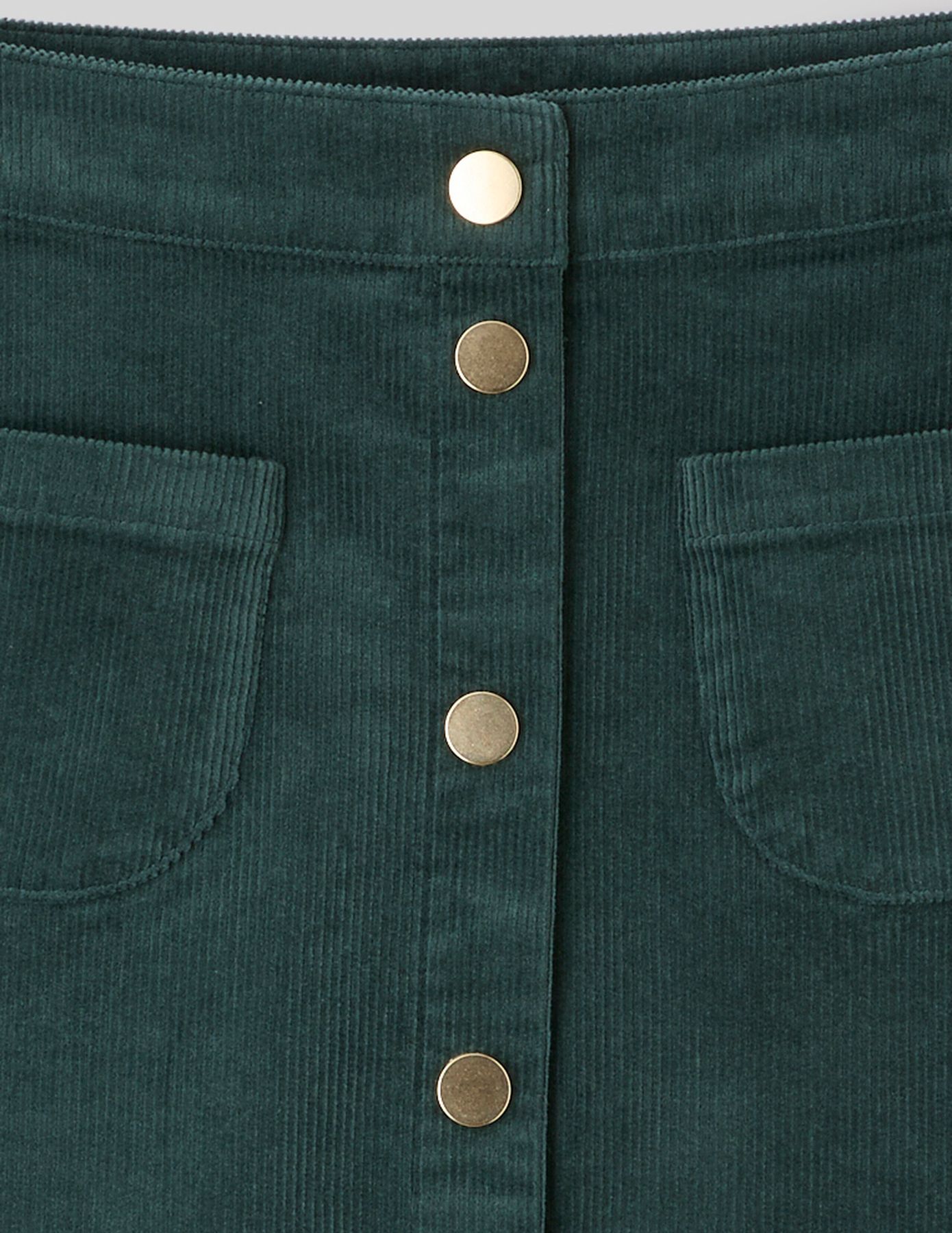 Jupe boutonn&eacute;e en velours