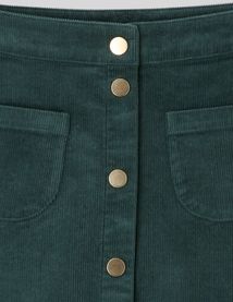 Jupe boutonn&eacute;e en velours