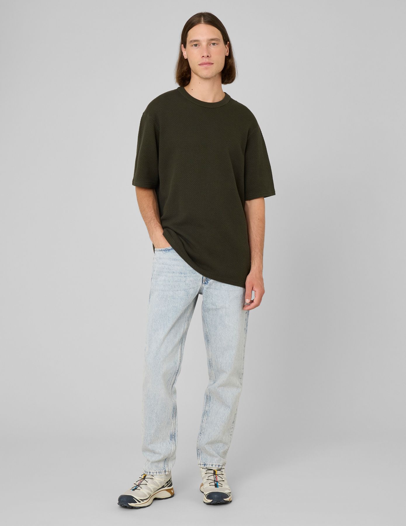 T-shirt maille textur&eacute;e