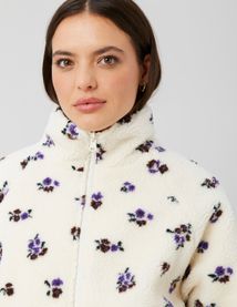 Blouson sherpa imprimé réversible