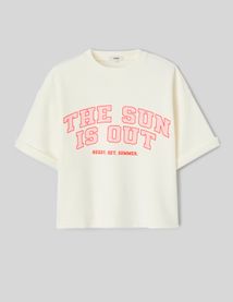 Sweat imprim&eacute; manches courtes