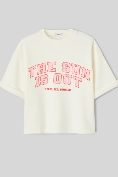 Sweat imprim&eacute; manches courtes