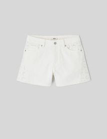 Short denim broderie anglaise