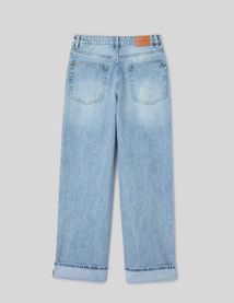 Jean baggy &agrave; revers