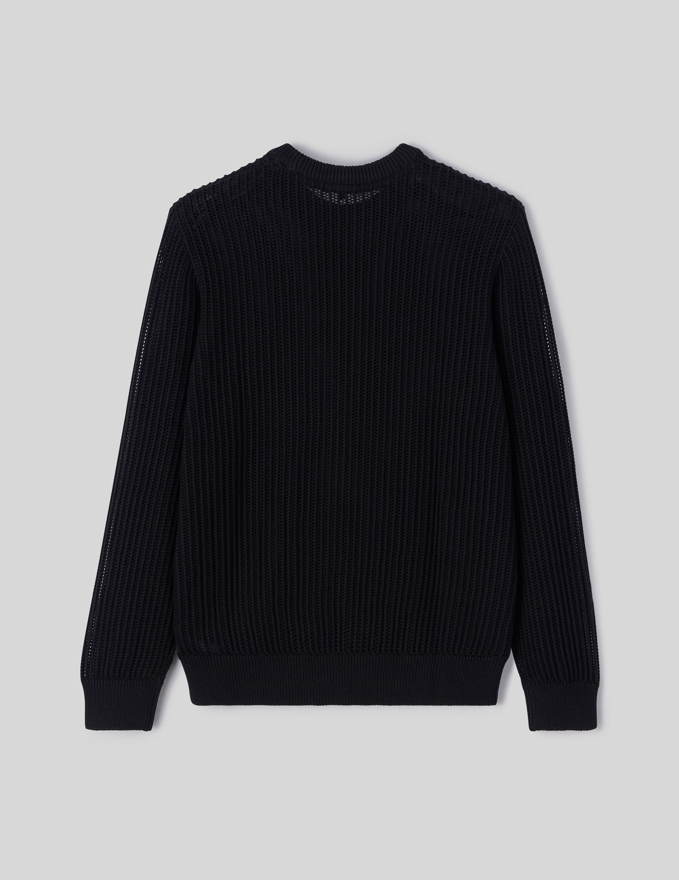 Pull col rond maille ajourée