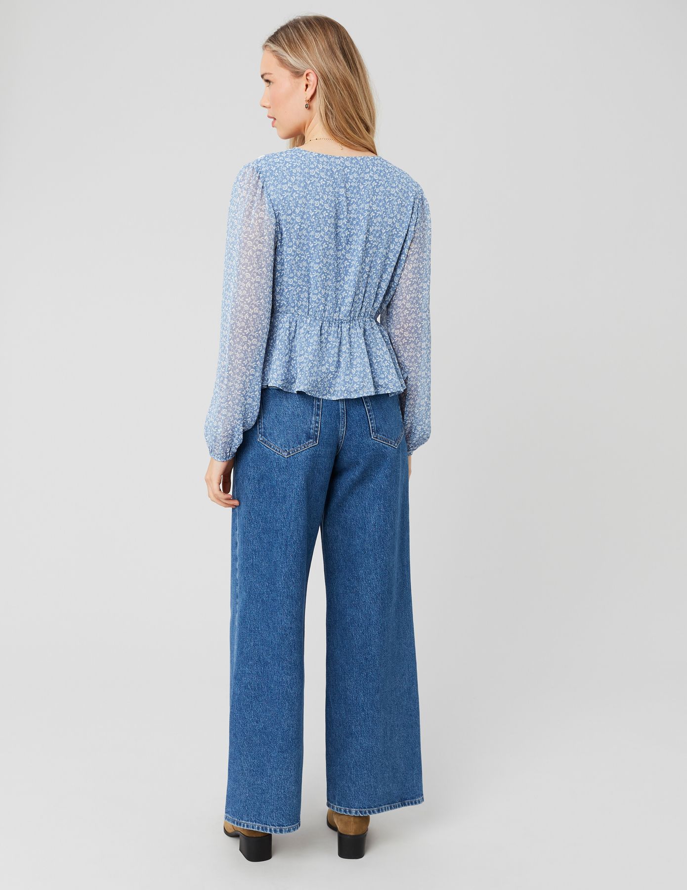 Blouse en voile imprimée