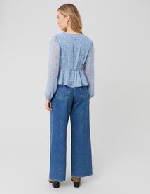 Blouse en voile imprimée