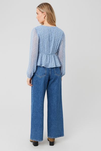Blouse en voile imprimée