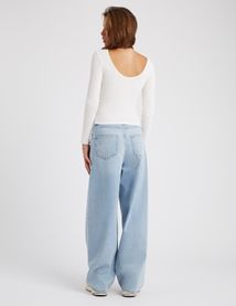 T-shirt dos nu manches longues