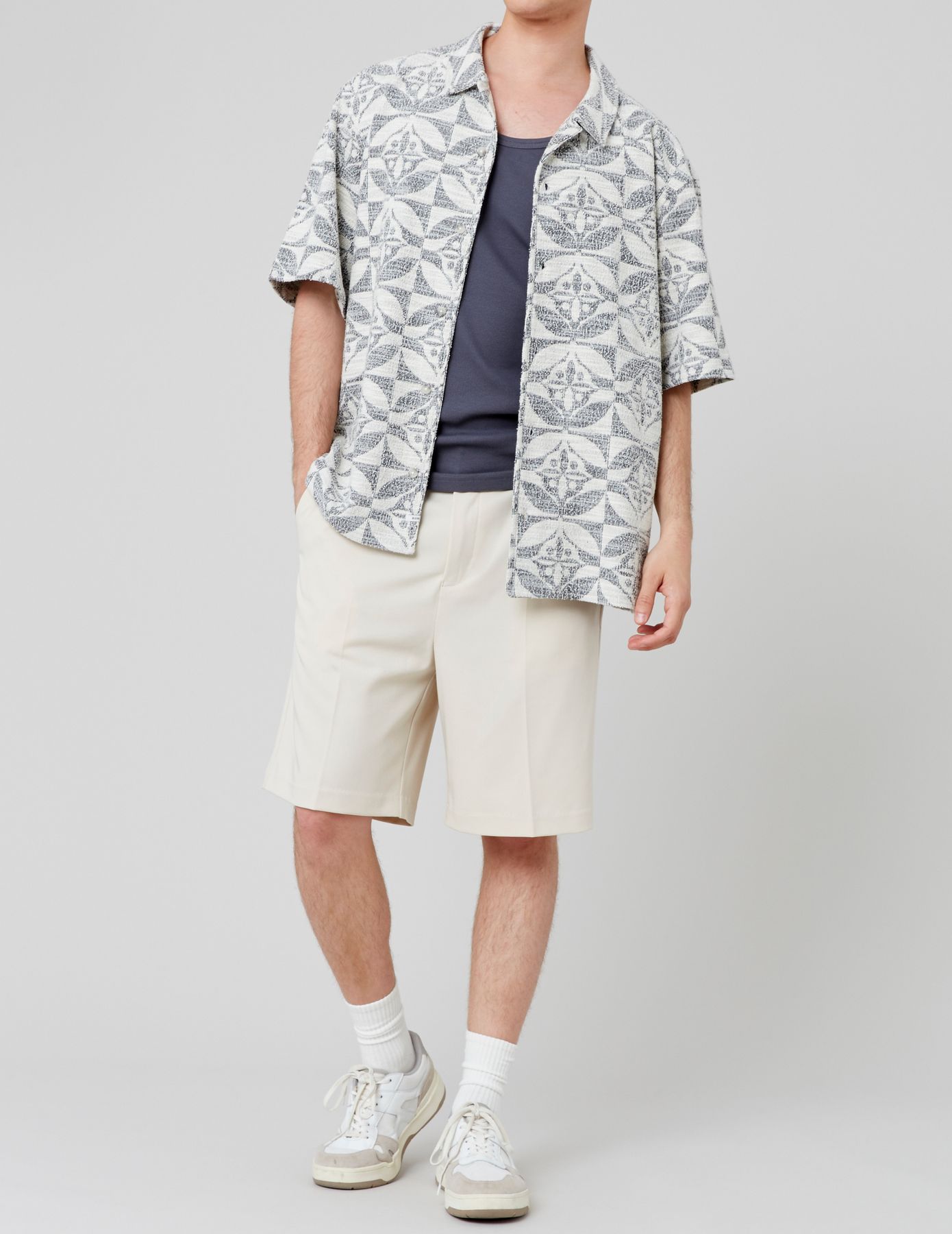 Chemisette en maille Jacquard