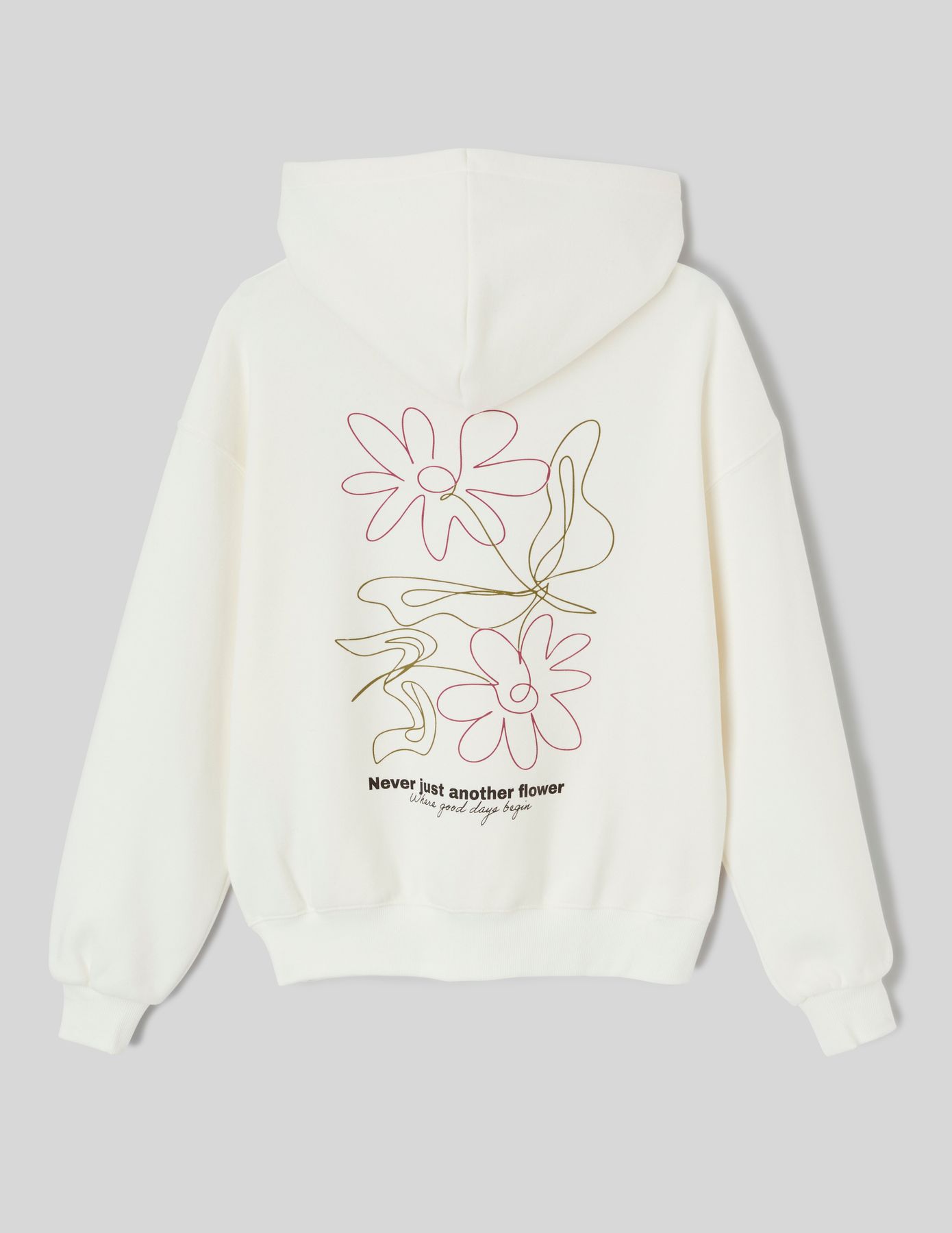 Sweat &agrave; capuche imprim&eacute; devant / dos