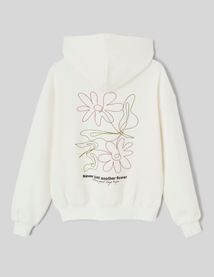 Sweat &agrave; capuche imprim&eacute; devant / dos