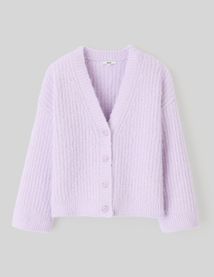 Gilet boutonné maille perlée
