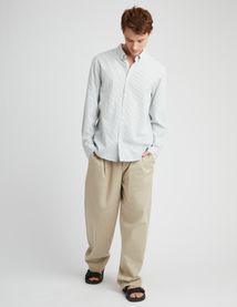 Chemise seersucker rayée