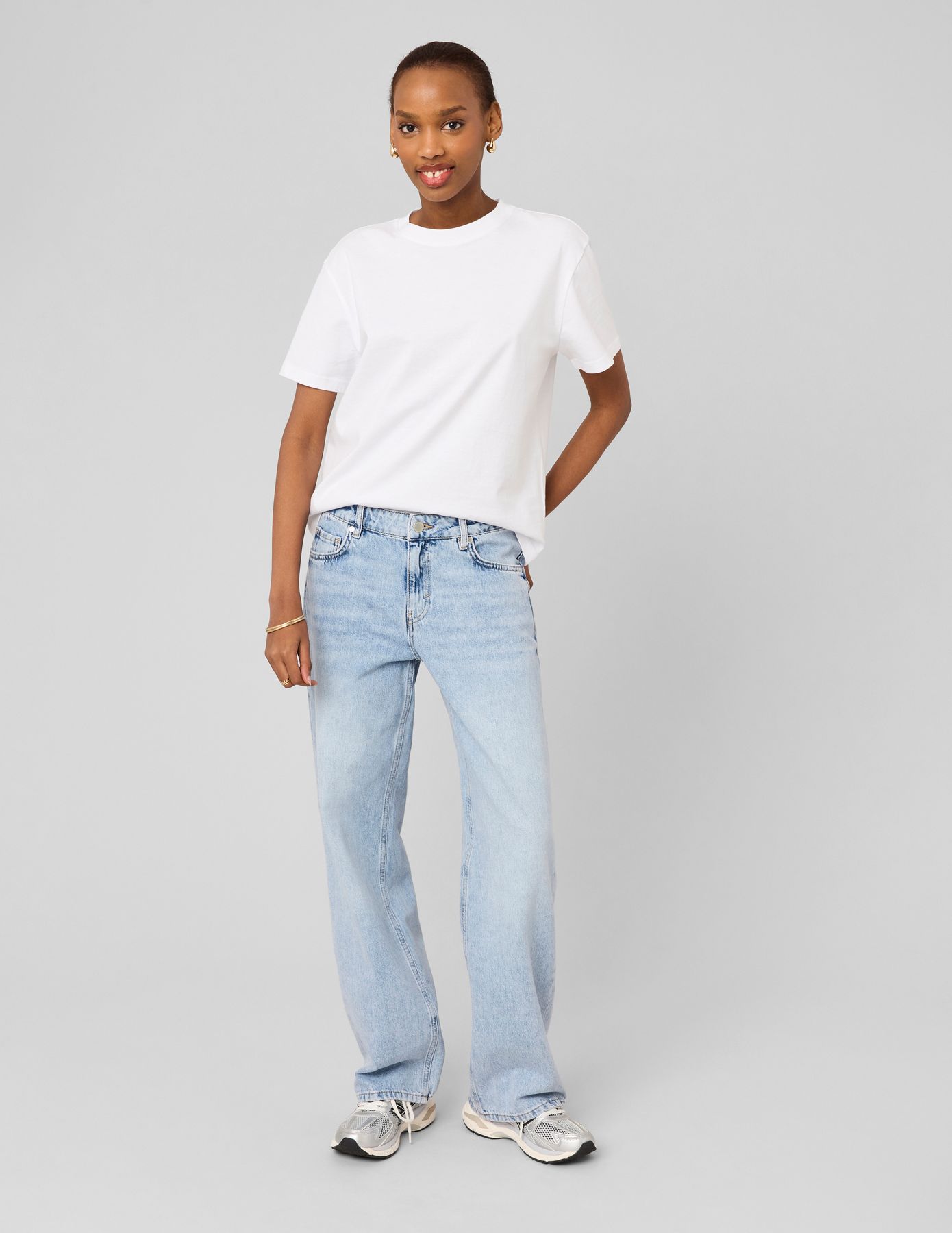 Jean straight taille basse