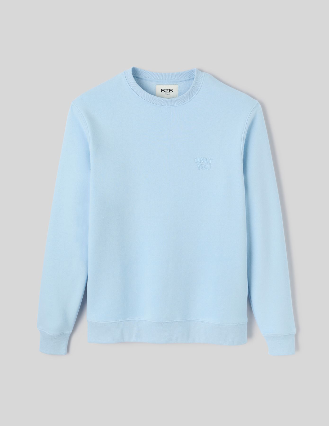 Sweat col rond brodé message