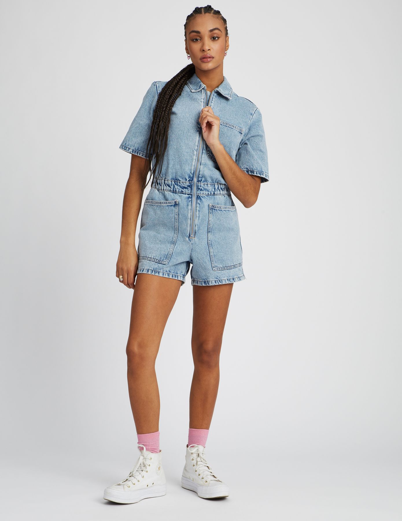 Combi short en jean